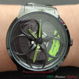 alfa romeo qv 3D wheel watch wristwatch orologio green calipers stelvio giulia quadrifoglio oem orologio gift alfisti