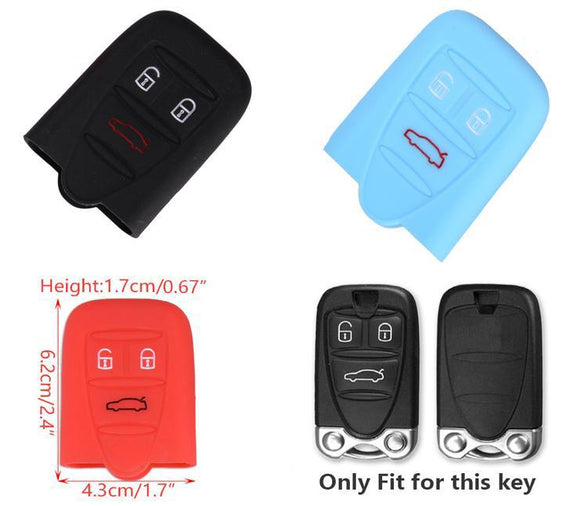 Silicone Rubber Car Key Cover Case For alfa romeo 159 Brera Spider High Quality 3 Buttons 7 Colors