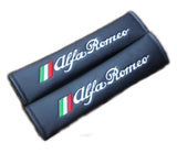 Alfa Romeo seat belt leather cover with embroidery Italian flag and Alfa Romeo signaure 147 156 159 166 145 155 gt giulia giulietta spider stelvio spider brera