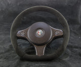 alfa romeo 159 ti brera spider high quality alcantara modified steering wheel with red stitching