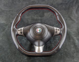 Alfa Romeo 147 156 GT leather red stitching modified steering wheel