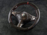 Modified steering wheel Alfa Romeo 147 GT with red stitching