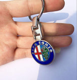 Decorate your key with Alfa Romeo big logo metal keychain for any Alfa Romeo model - Alfa Romeo Accessories alfa romeo 159 giulia stelvio gt mito giulietta 147 156 qv quadrofoglio