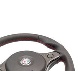 alfa romeo 159 brera spider modified steering wheel red stitching carbon fiber