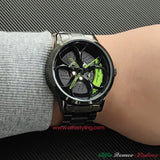 alfa romeo qv 3D wheel black watch wristwatch orologio