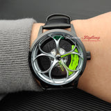 alfa romeo veloce v6 busso volante qv wheels wheel watch classic wristwatch orologio green calipers leather