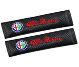 2x Alfa Romeo seat belt carbon fiber cover