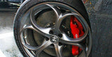 Alfa Romeo 60mm Wheel Center Hub Cap Black Silver  Style logo/emblem/badge 145 147 155 156 159 166 mito giulia giulietta qv quadrifoglio stelvio