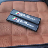 Alfa Romeo seat belt leather cover with embroidery Italian flag and Alfa Romeo signaure 147 156 159 166 145 155 gt giulia giulietta spider stelvio spider brera