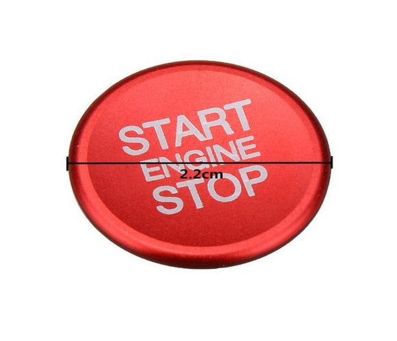 Quadrifoglio Verde red start/stop button-sticker