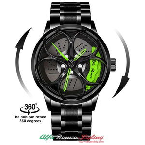 3D Alfa Romeo Giulia QV 360 Spinning Wheel Watch