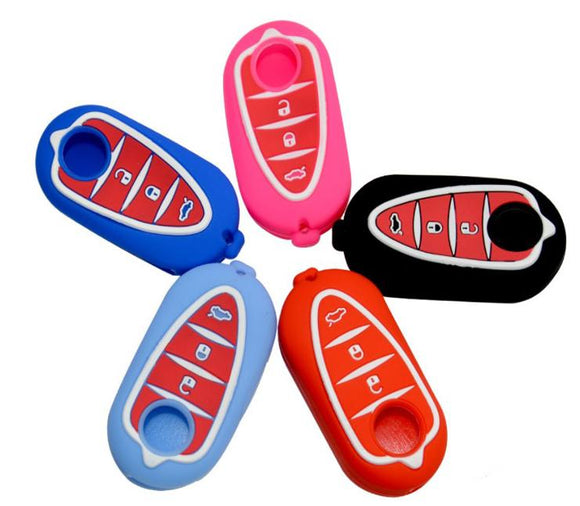 Silicone Rubber Car Key Cover Case For alfa romeo Giulietta High Quality 3 Buttons 5 Colors