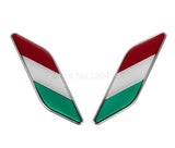 Alfa Romeo Aluminium Italian Flag sticker badge emblem Self adhesive high quality exteior accessories