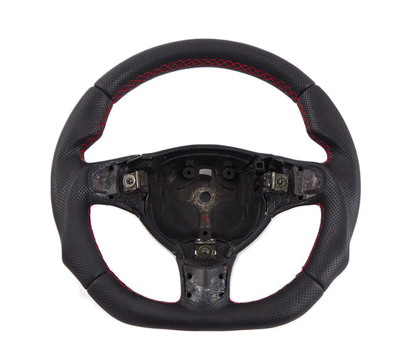 Modified steering wheel for Alfa Romeo 147 156 GT made of high quality leather with red stitching