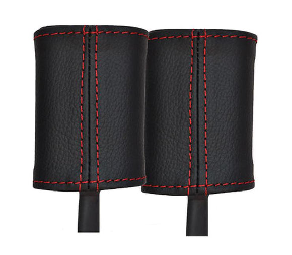 Give your Alfa Romeo 156 interior premium look with high red stitched quality leather seatbelt stalk covers.  Product specification:  Material: real leather   Easy instalation    Package includes:  Red stitched real leather seatbelt cover