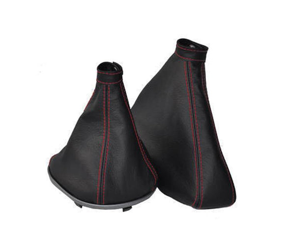 alfa romeo GT Shift handbrake boot Red Stitching Leather