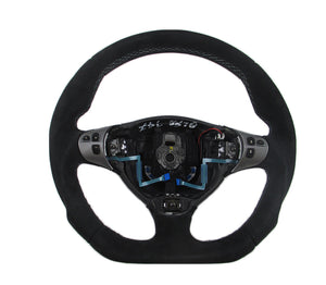 Modified sport steering wheel for Alfa Romeo 147 156 GT made of high quality alcantara with white stitching