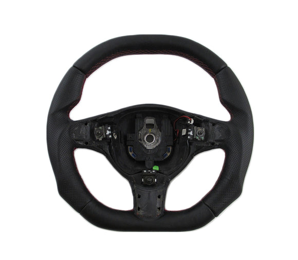 Modified sport steering wheel for Alfa Romeo 147 156 GT made of high quality leather with red stitching