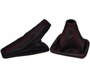alfa romeo Giulietta Shift handbrake boot Red Stitching Leather