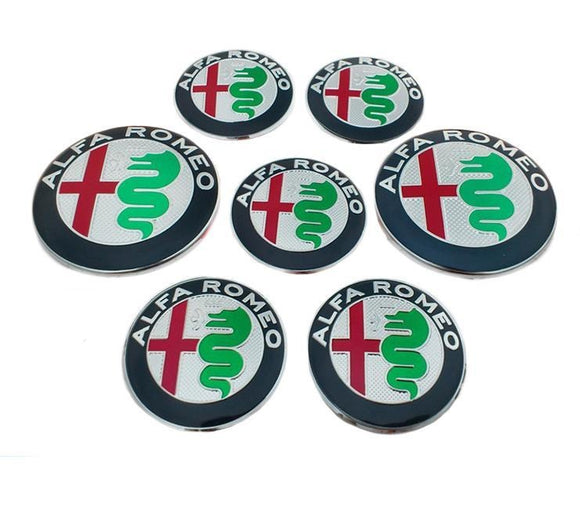 7x Alfa Romeo Logo Sticker/Emblem/Wheel caps – Alfa Styling