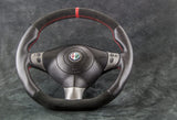 Alfa Romeo 147 156 GT premium leather alcantara steering wheel with red stitching