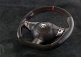 Alfa romeo 147 156 GT racing steering wheel leather alcantara with red stitching