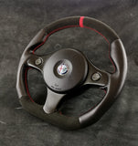alfa romeo 159 ti brera spider high quality leather alcantara modified steering wheel red line racing f1