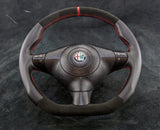 Alfa Romeo 147 156 GT alcantara red stitching steering wheel