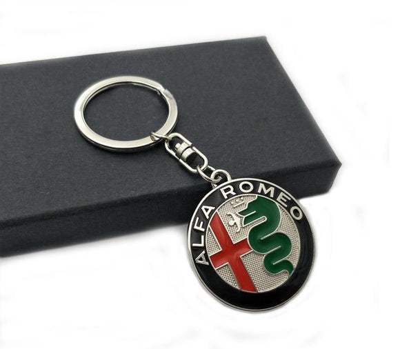 Decorate your key with Alfa Romeo Big Logo Keychain for any Alfa Romeo model - Alfa Romeo Accessories alfa romeo giulia stelvio 159 156 147 quadrofoglio logo emblem giulietta mito perfect gift